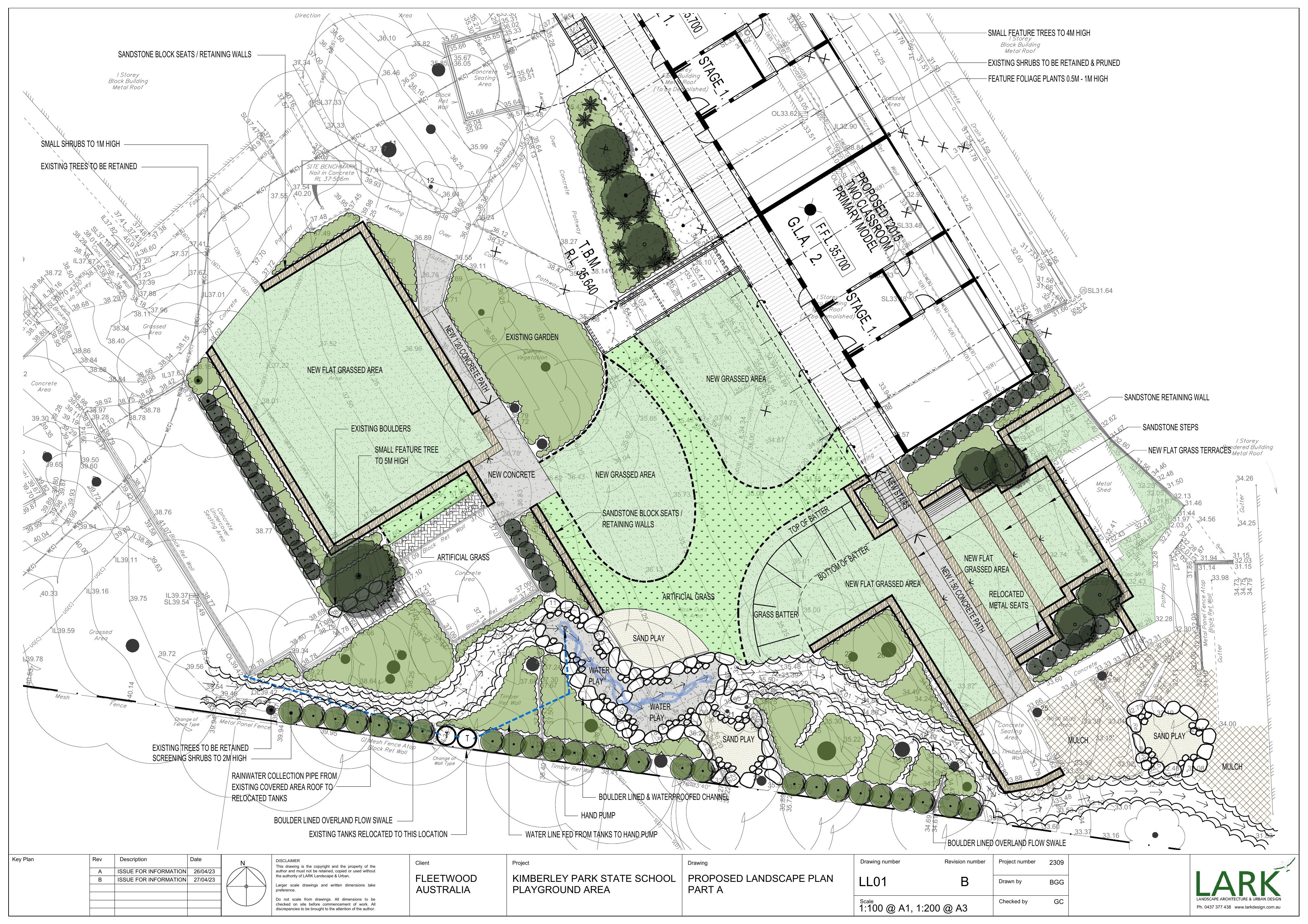 Kimberley Park State School — landscape concept sheet 2.